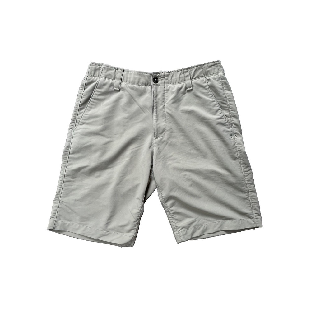 Under Armour Men's 32 Golf Shorts Khaki HeatGear Stretch Waist 10" Inseam